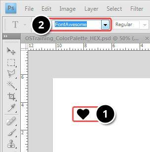 select the font in photoshop